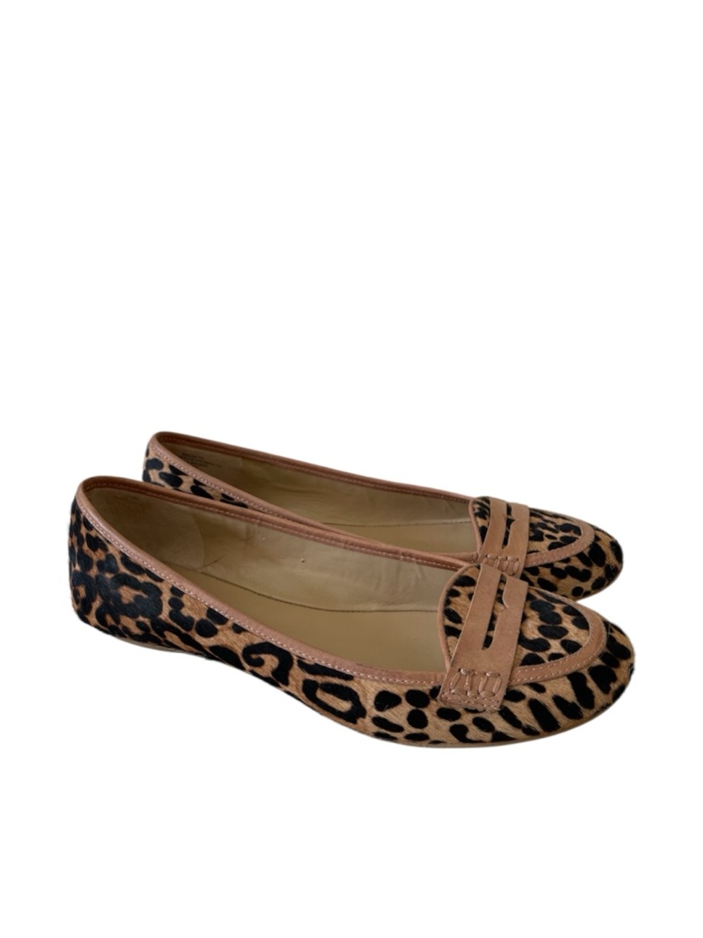 Leopard Pony Hair Leather penny loafers by Nine West Women’s Size 9